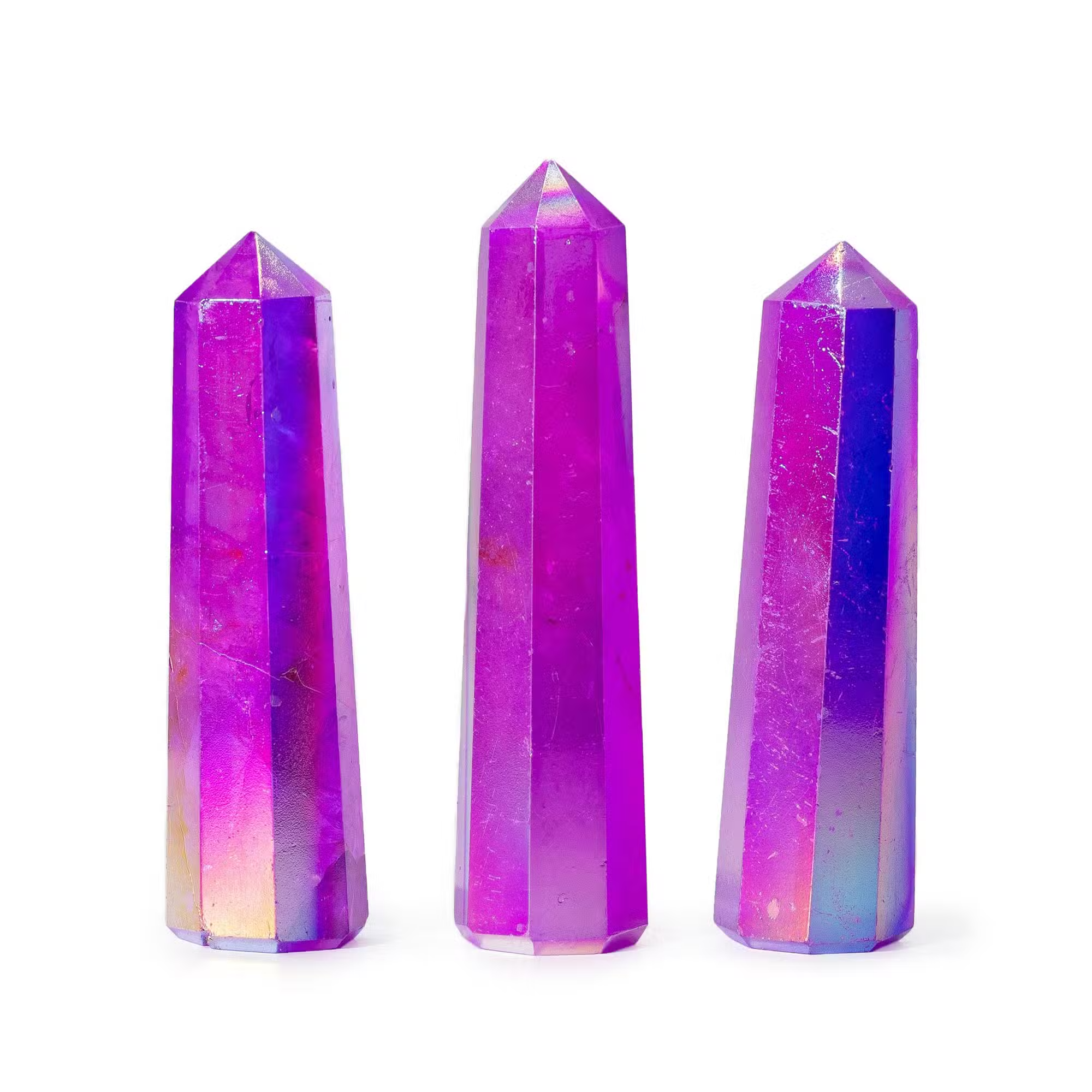 Purple Aurora Crystal Quartz Obelisk