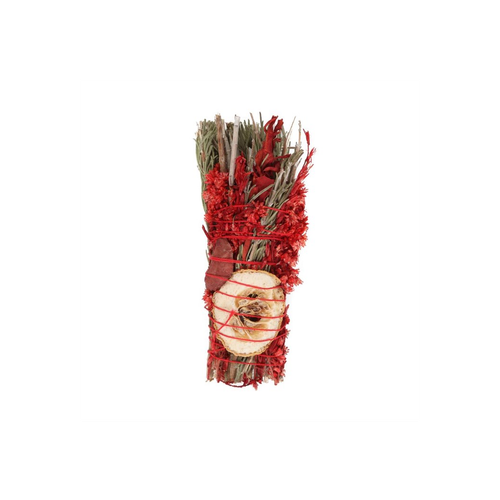 Ritual Wand Smudge Stick with Rosemary, Sage and Red Jasper