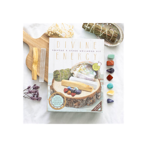 Divine Energy Smudge and Stone Wellness Kit