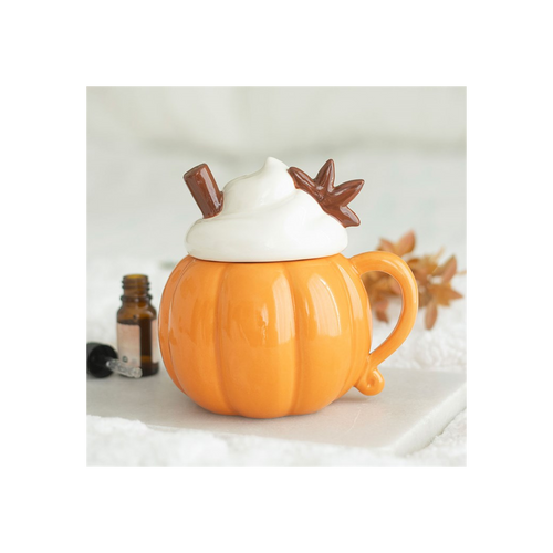 Pumpkin Cream Lidded Oil Burner and Wax Warmer