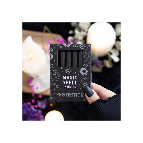 Pack of 12 black spell candles