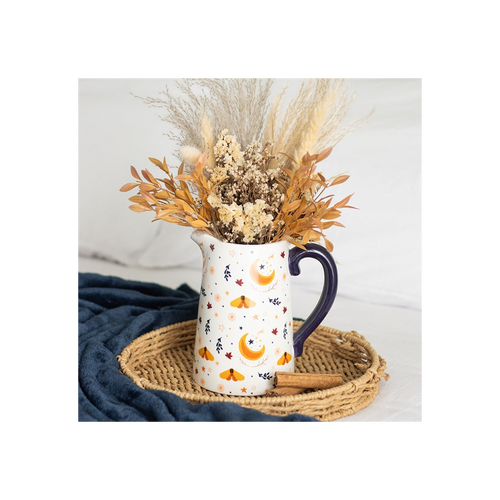 Autumn Magic Harvest Moon Print Ceramic Flower Jug