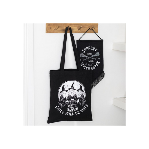 Girls Will Be Girls Witchy Poly Cotton Tote Bag