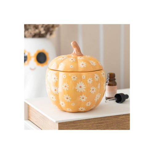 Groovy Floral Pumpkin Oil Burner
