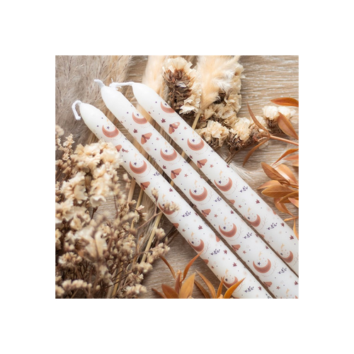 Set of 3 Harvest Moon Taper Candles