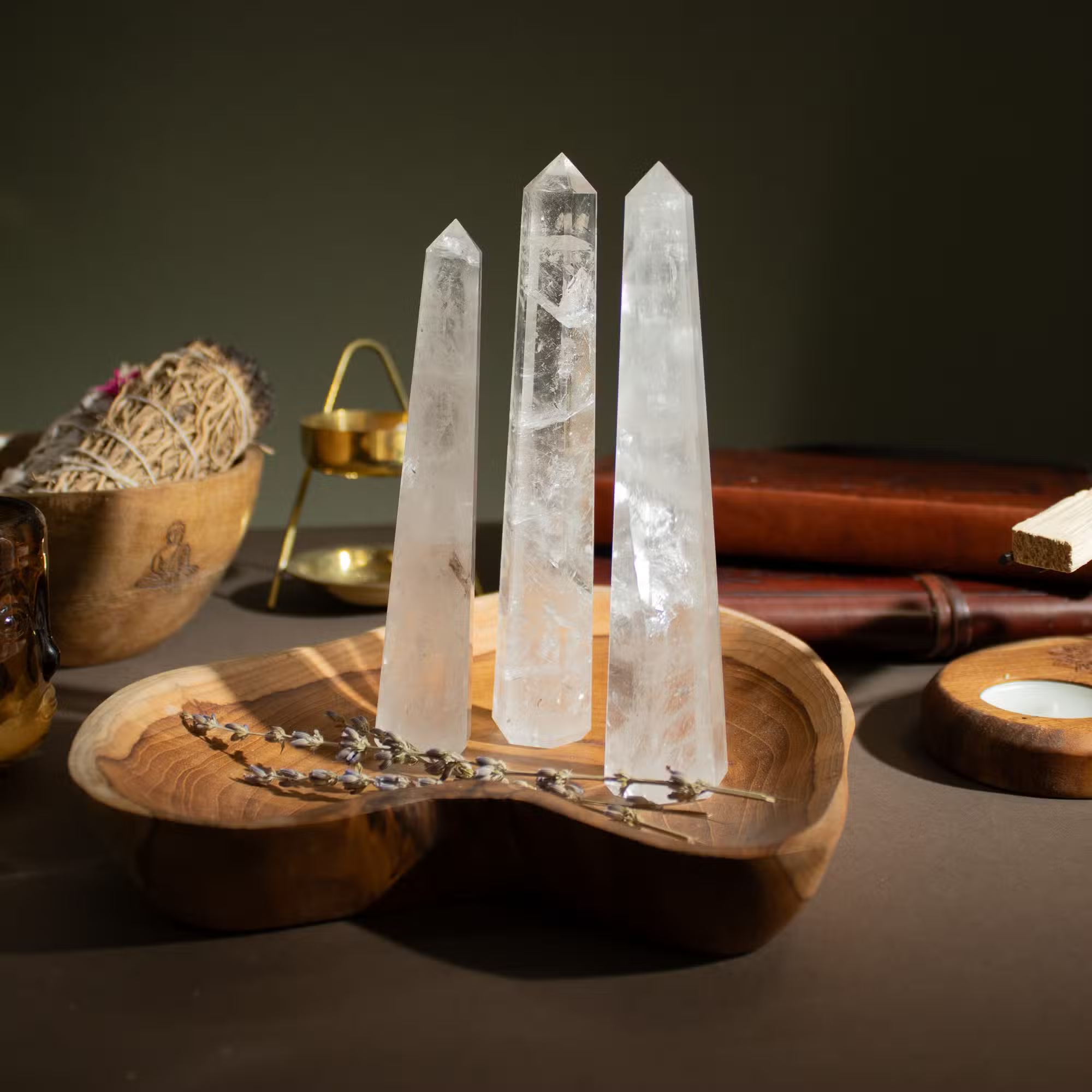 Rock Crystal Six Face Obelisk Point 17cm