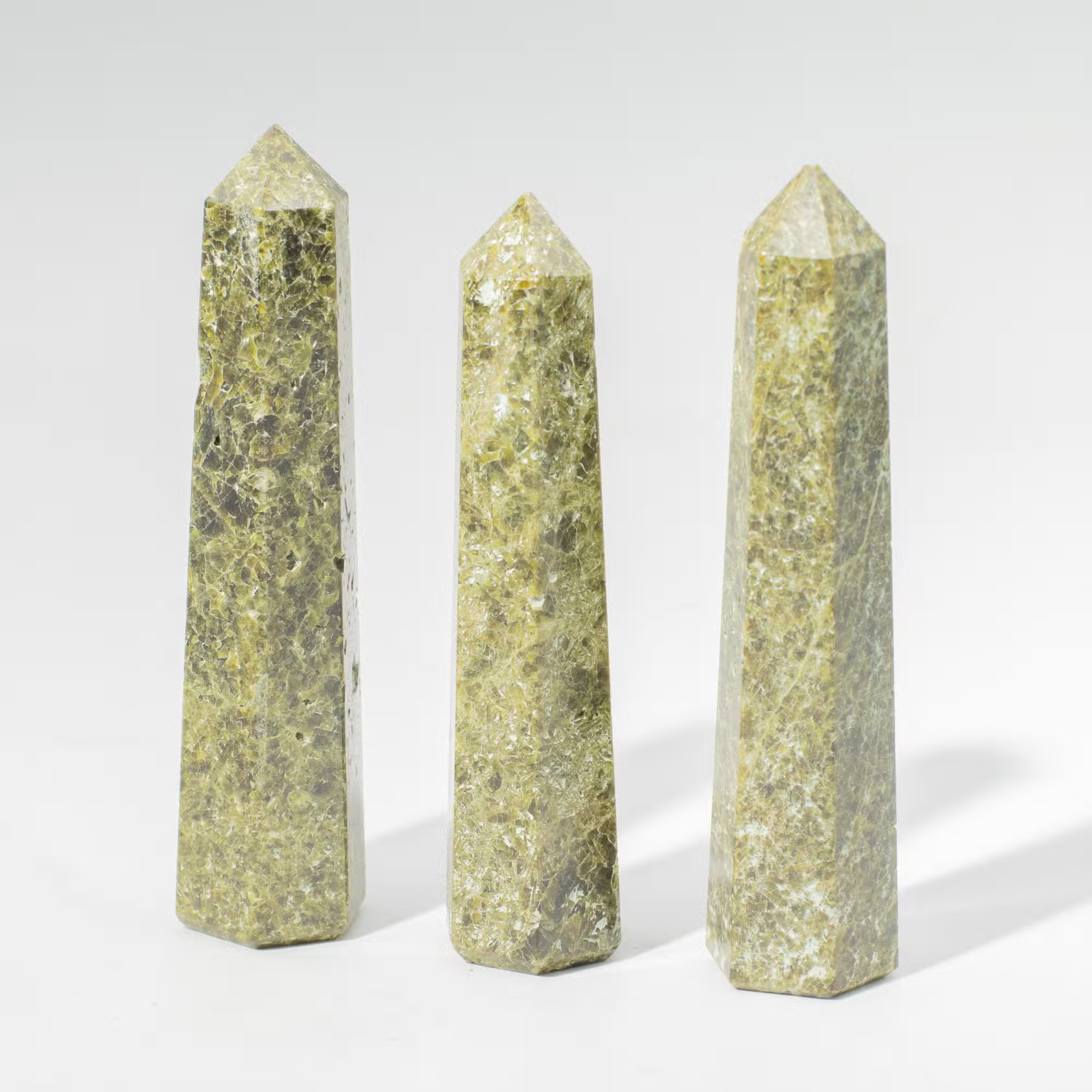 Epidote - Gemstone Six Face Obelisk Point 11cm