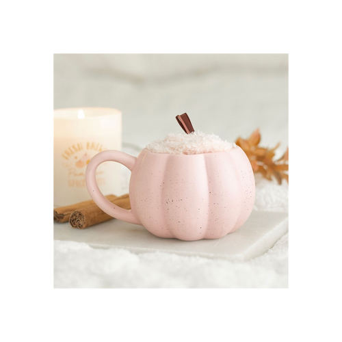 Pink Pumpkin Mug and Socks Set