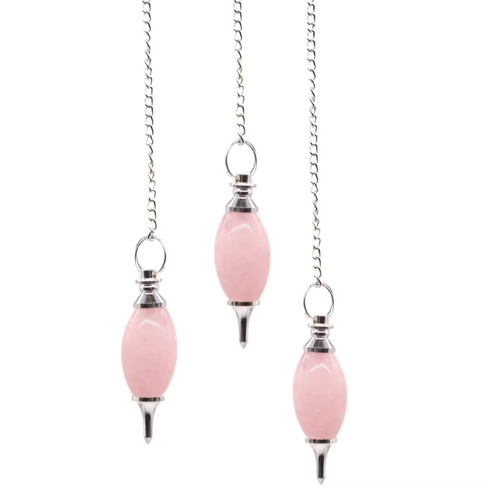Lingam Shaped Gemstone Pendulum – Rose Quartz