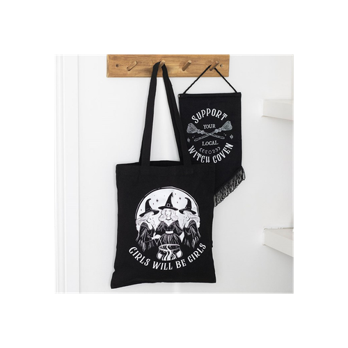 Girls Will Be Girls Witchy Poly cotton Tote Bag