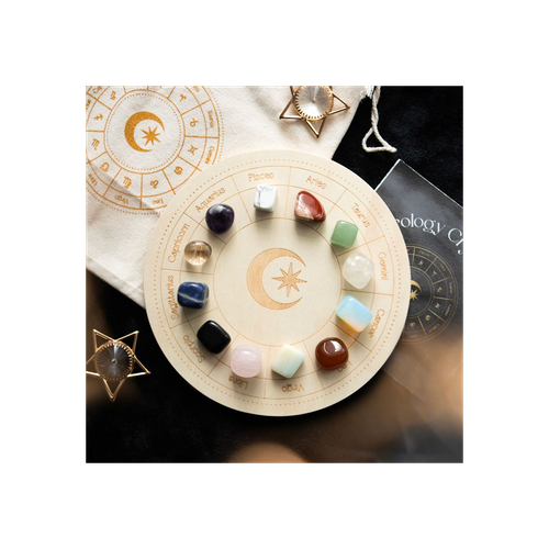 Astrology Wheel Crystal Grid Set