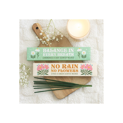 Set of 2 No Rain, No Flowers Incense Stick Packs