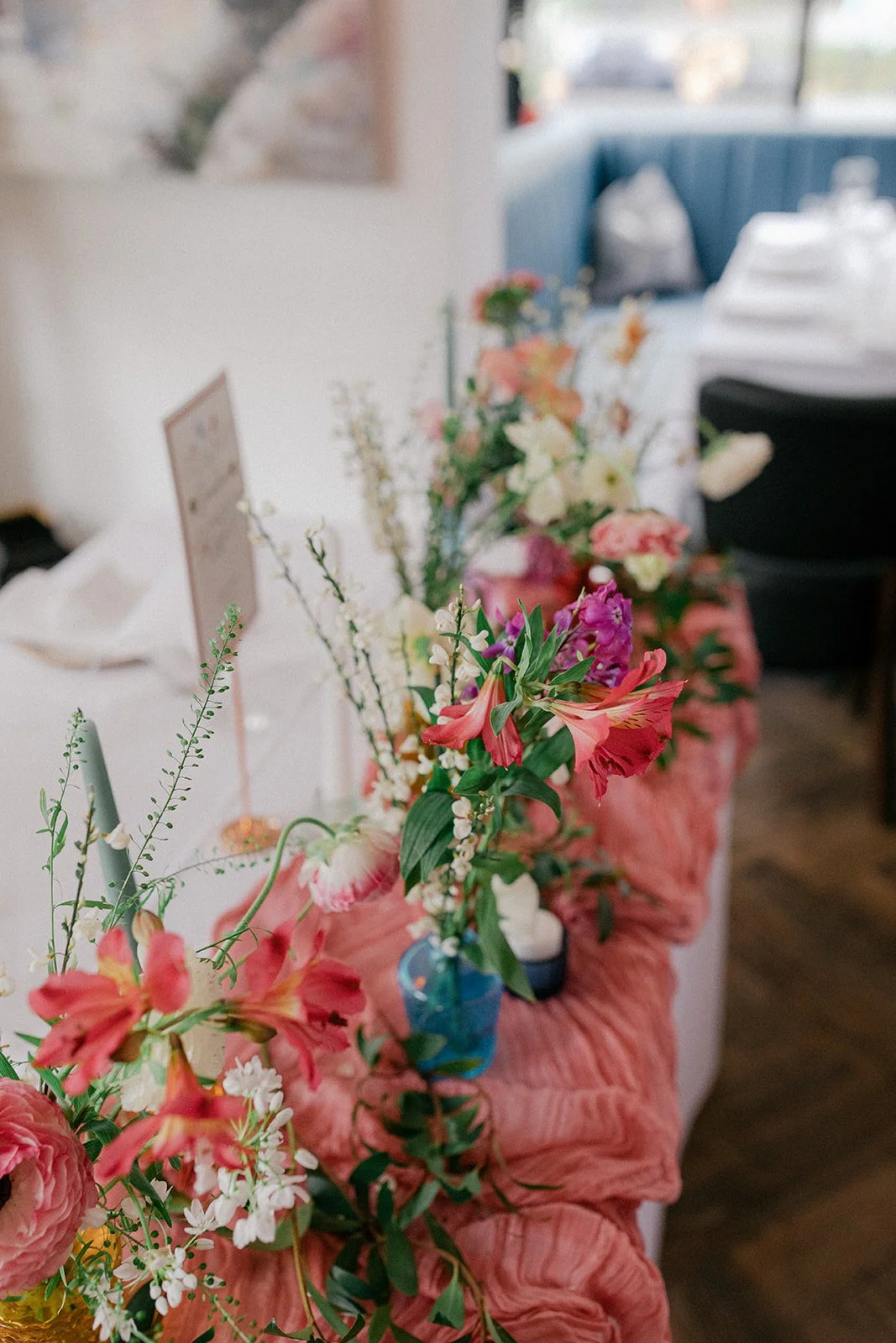 Vases created by a couple using a DIY bucket