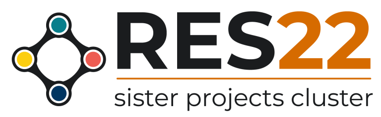 RES22 Sister Projects Cluster logo with a multicolored circular network icon and black and orange text.