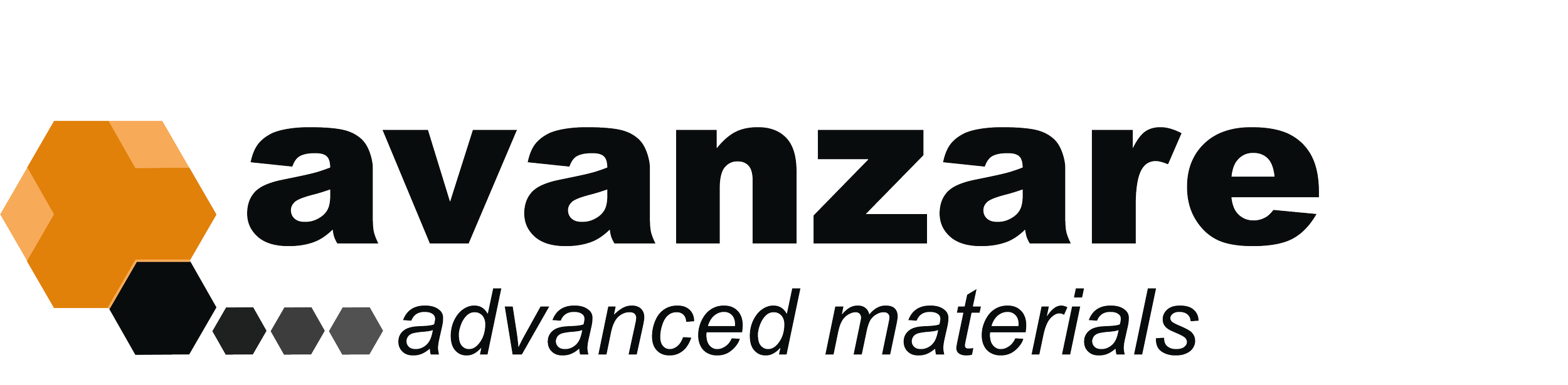 Logo of Avanzare Advanced Materials featuring a stylized hexagon and black text.