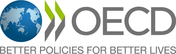 Logo of the OECD with text 'OECD', a globe and the slogan “Better policies for better lives”.