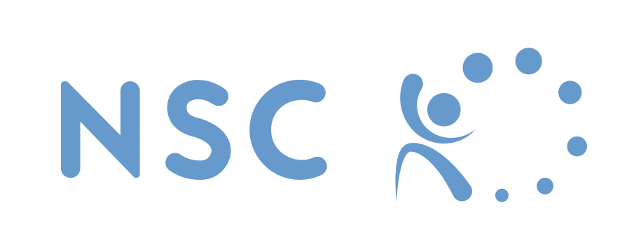 NSC logo with stylized human figure and circular dots