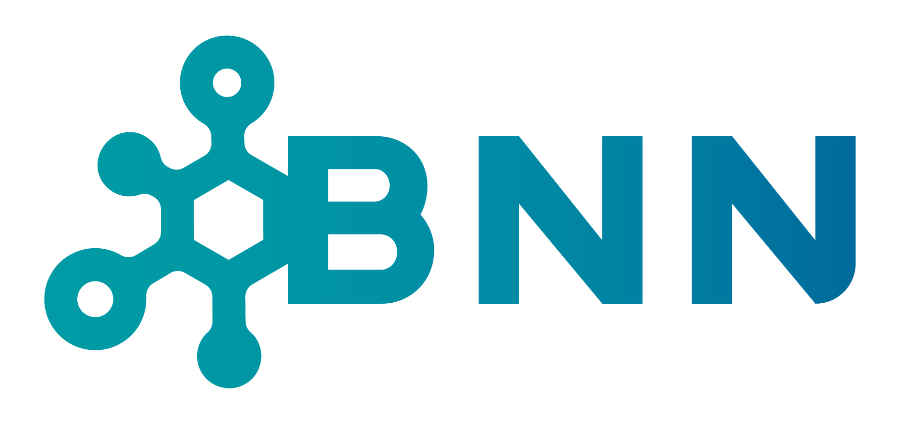 Logo for the Boston Network for International Development (BNID), featuring a stylized hexagonal molecular structure in teal and the acronym BNID in blue.