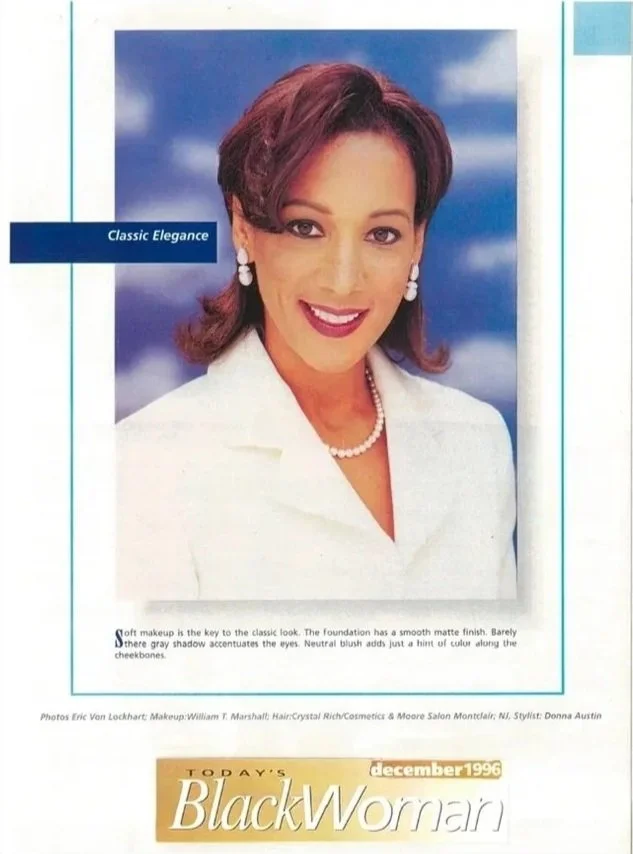 Lynne White featured on the cover of Black Woman magazine during her journalism career