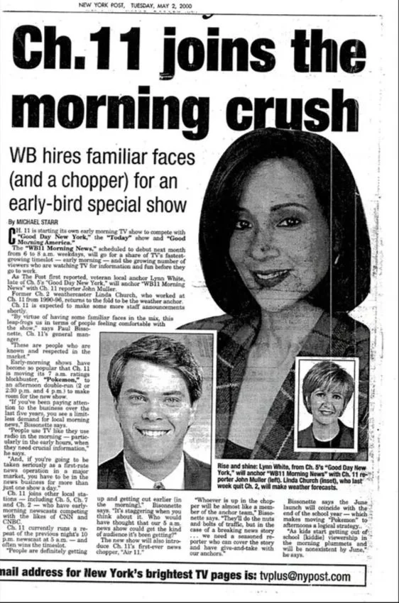 Newspaper profile featuring journalist and broadcaster Lynne White