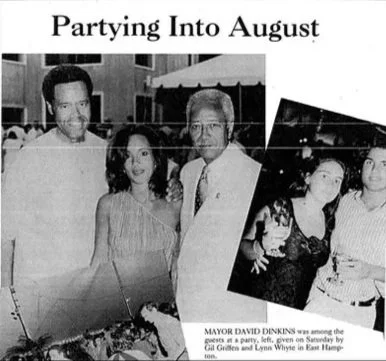 Newspaper feature showing Lynne White’s involvement in community and media events
