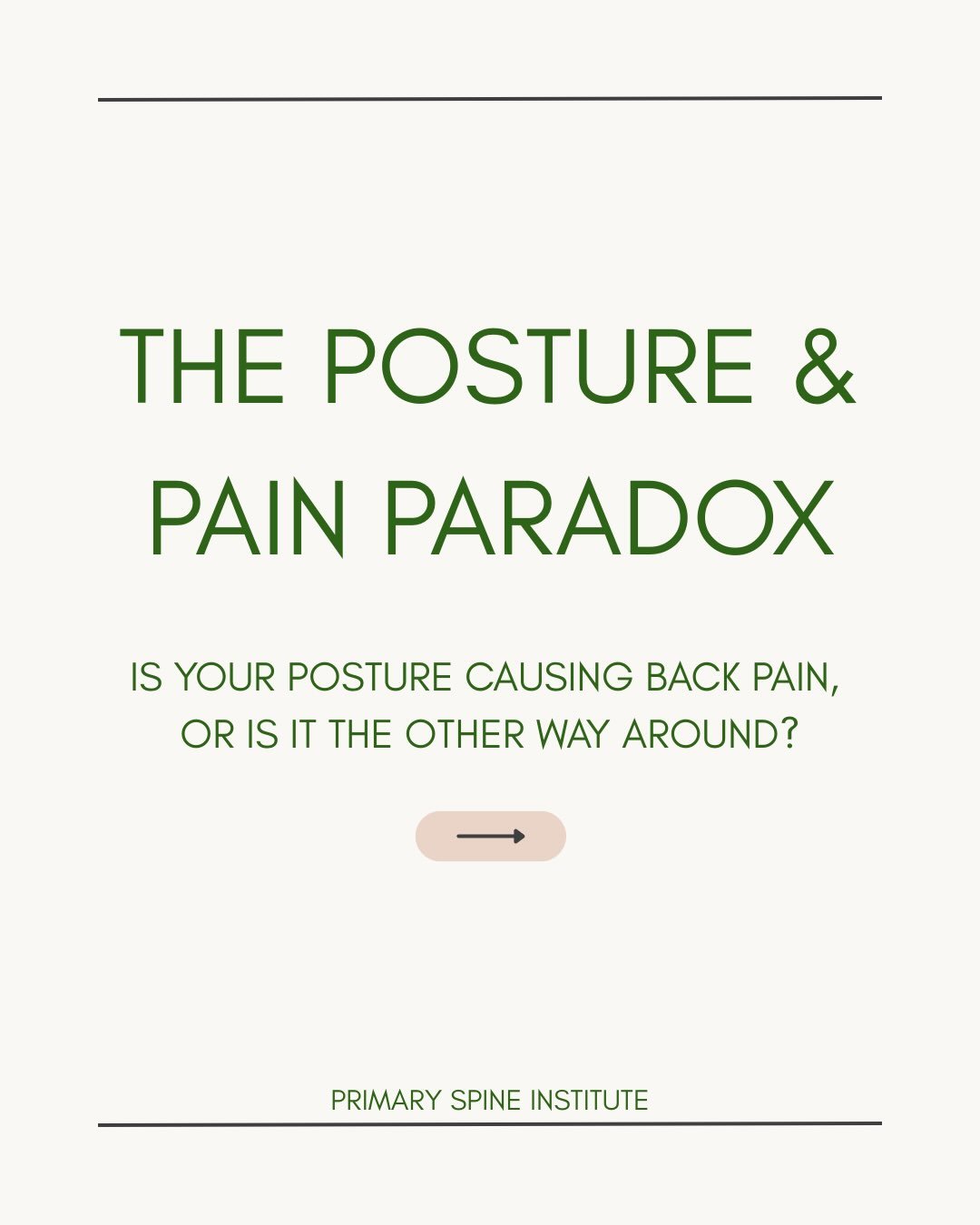 Everyone says &ldquo;sit up straight&rdquo; 🙄 but what if bad posture isn&rsquo;t the problem... it&rsquo;s the symptom? 🤔

Your nervous system is smart 🧠 When your spine is unstable, it protects itself by pulling you into a slouch. That&rsquo;s n