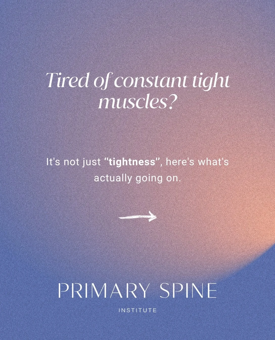 😫 Tired of feeling tight no matter how much you stretch? That recurring tension is your body compensating for something deeper.

🏥 At PSI we look at the bigger picture: your posture, spinal alignment, movement patterns, muscle imbalances, and the d