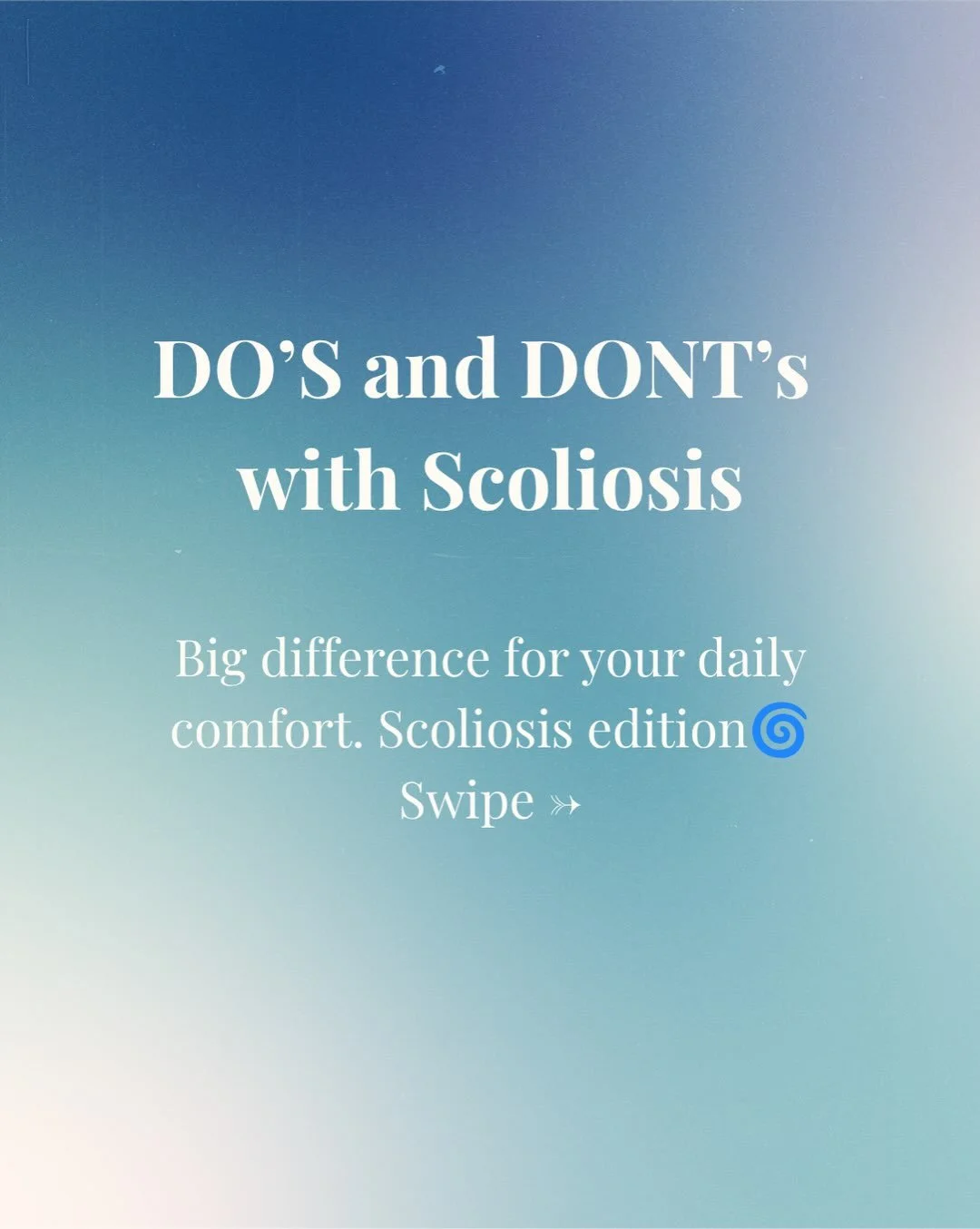 Small swaps. Big difference for your daily comfort. 🔄

Living with scoliosis doesn&rsquo;t mean overhauling your whole life. Sometimes it&rsquo;s the little everyday habits (how you sit, carry your bag, scroll your phone, even sleep) that make the b