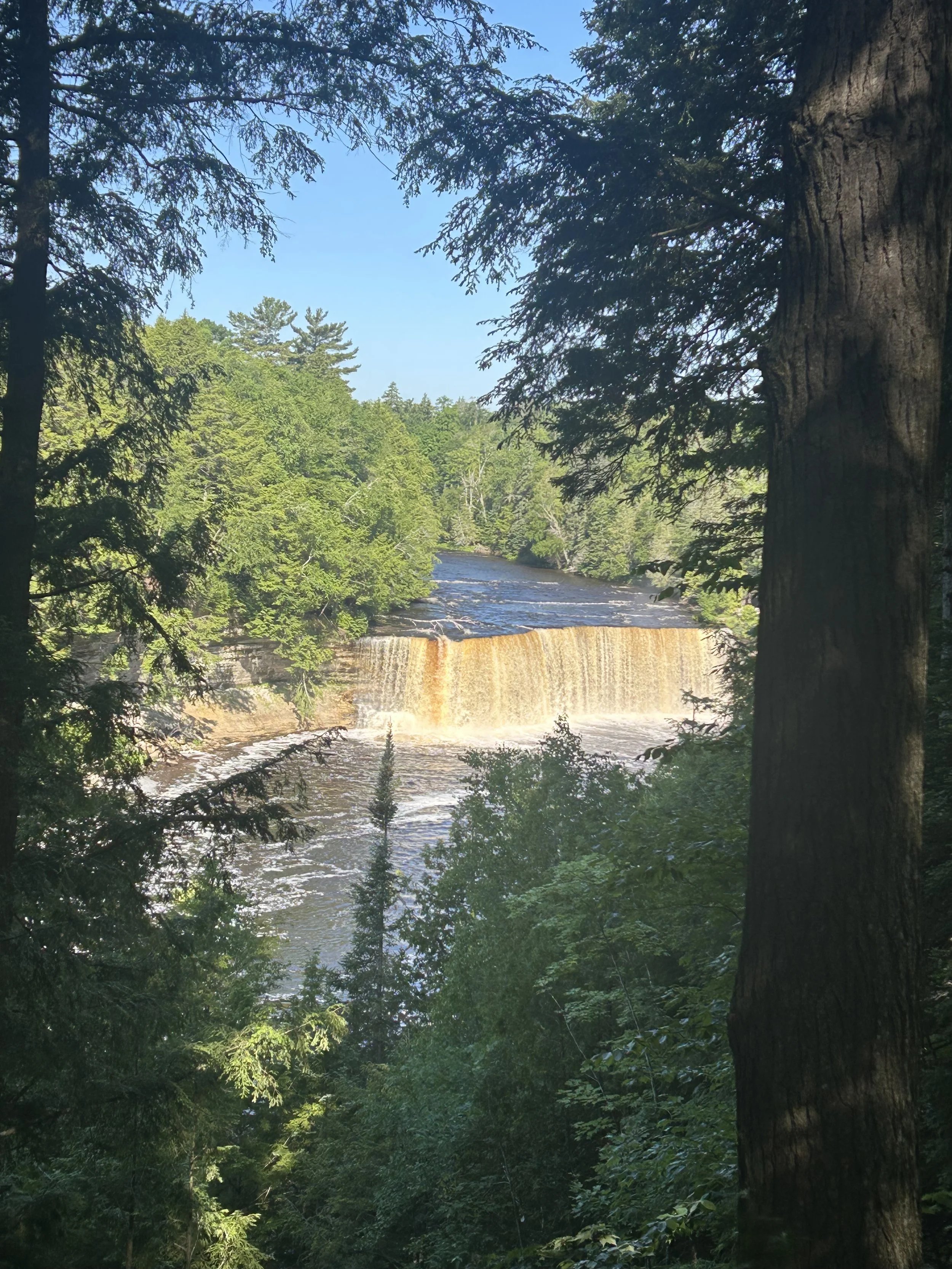 Tahquamenon Falls in Michigan, representing Joanna Jackson's Midwestern roots