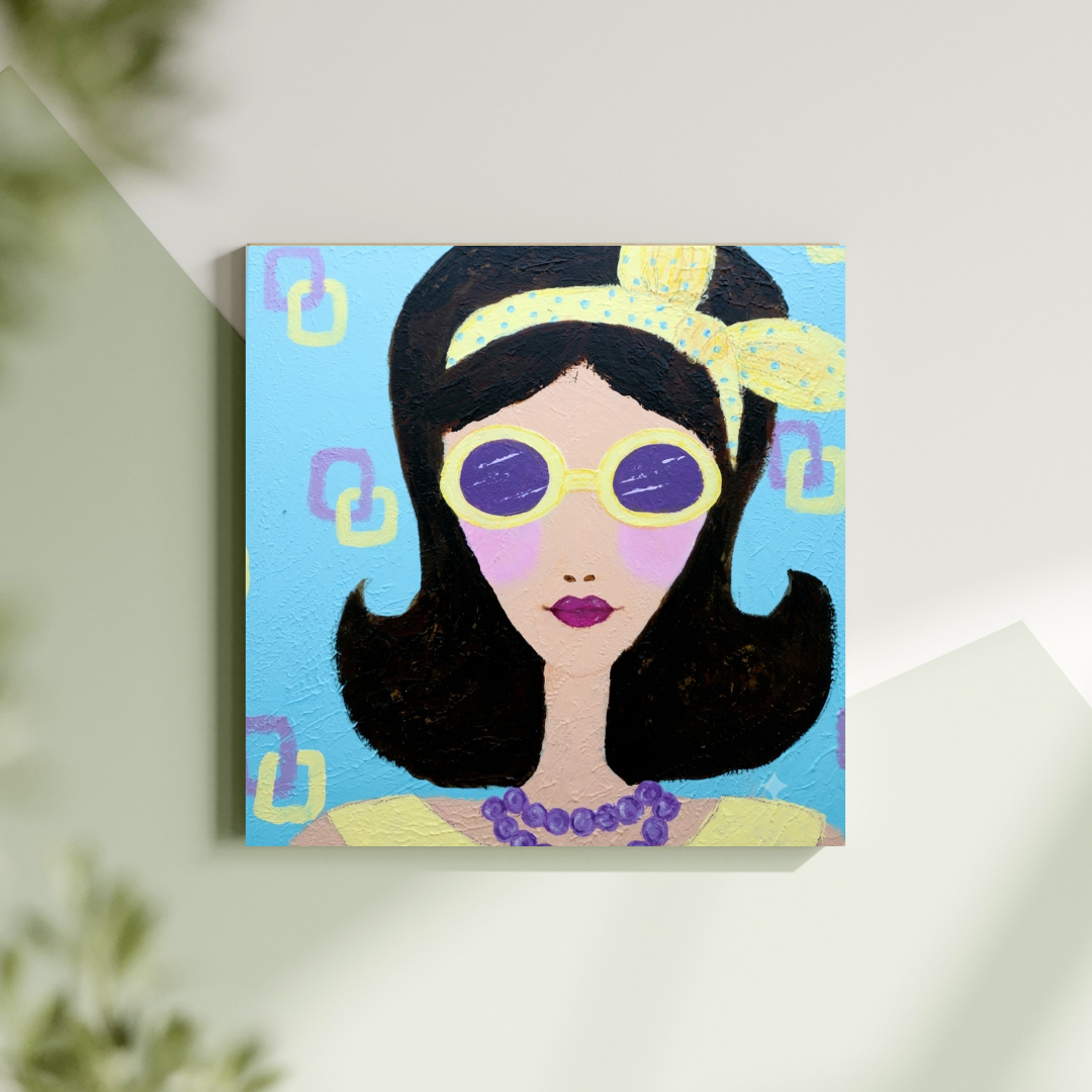 quadro volto donna con occhiali sfondo celeste.png