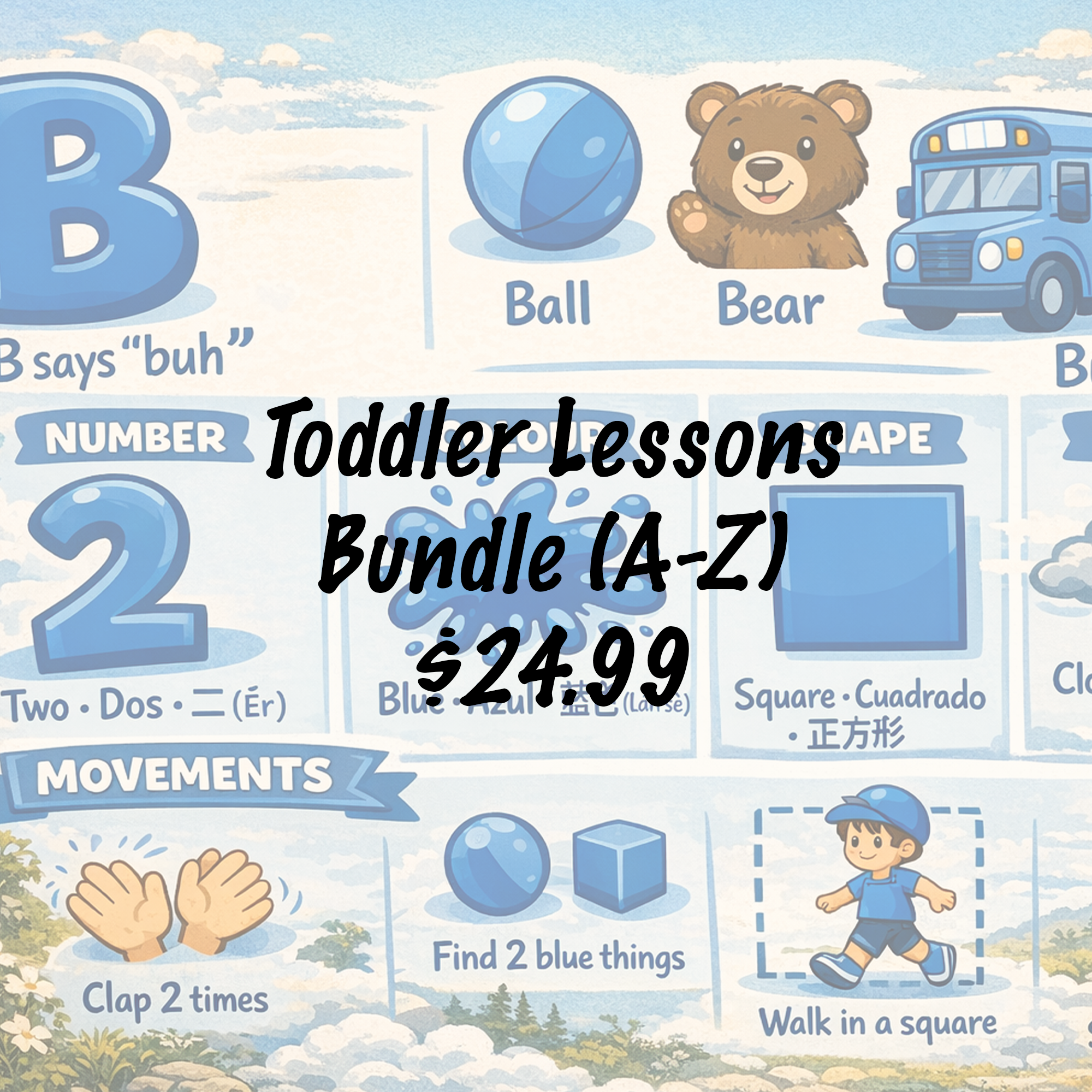 Toddler Lessons Bundle (A-Z)
