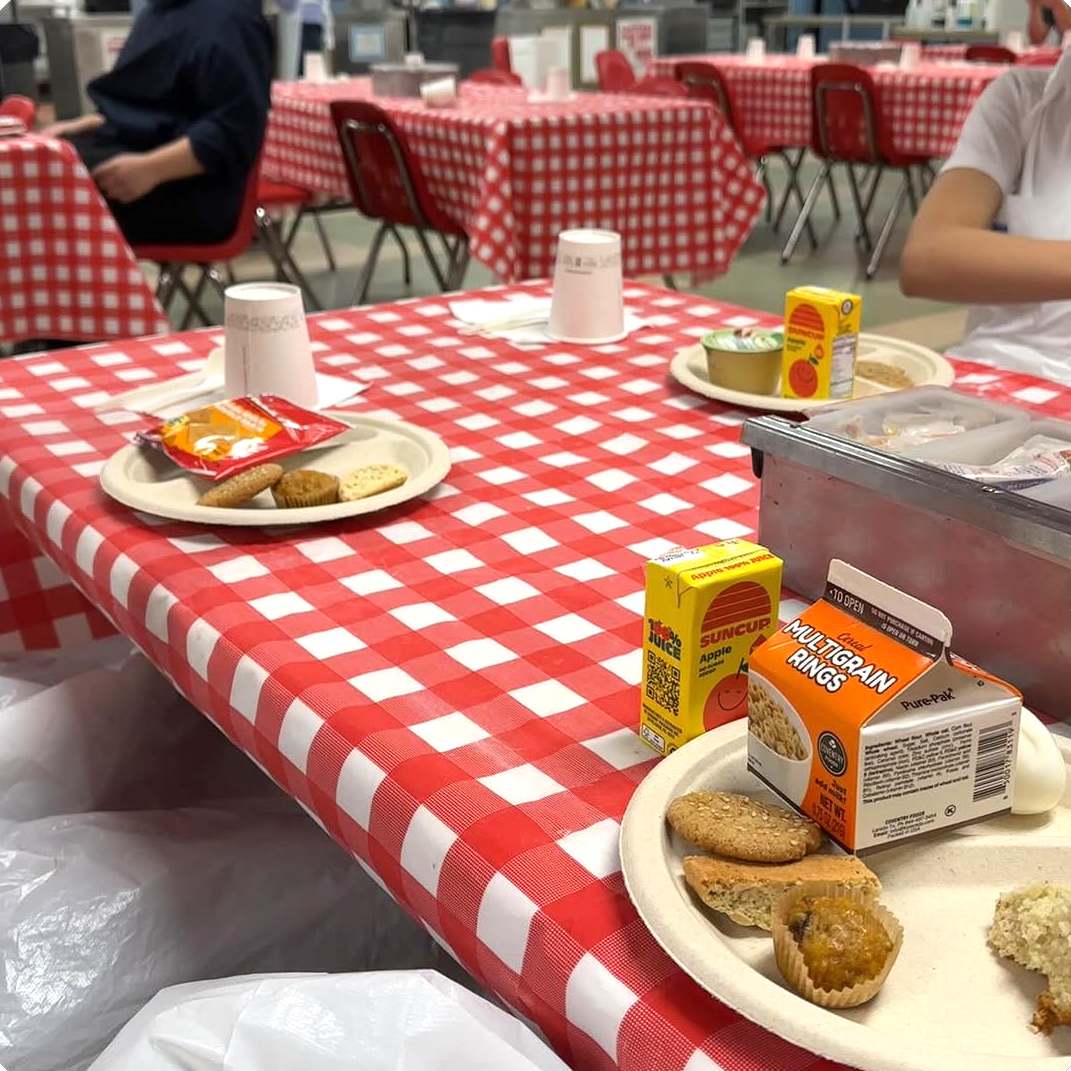 breakfast table setting