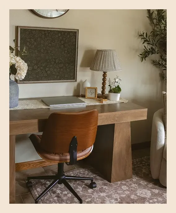 Warm, welcoming office desk at The Haven therapy practice in Sauk Centre, Minnesota