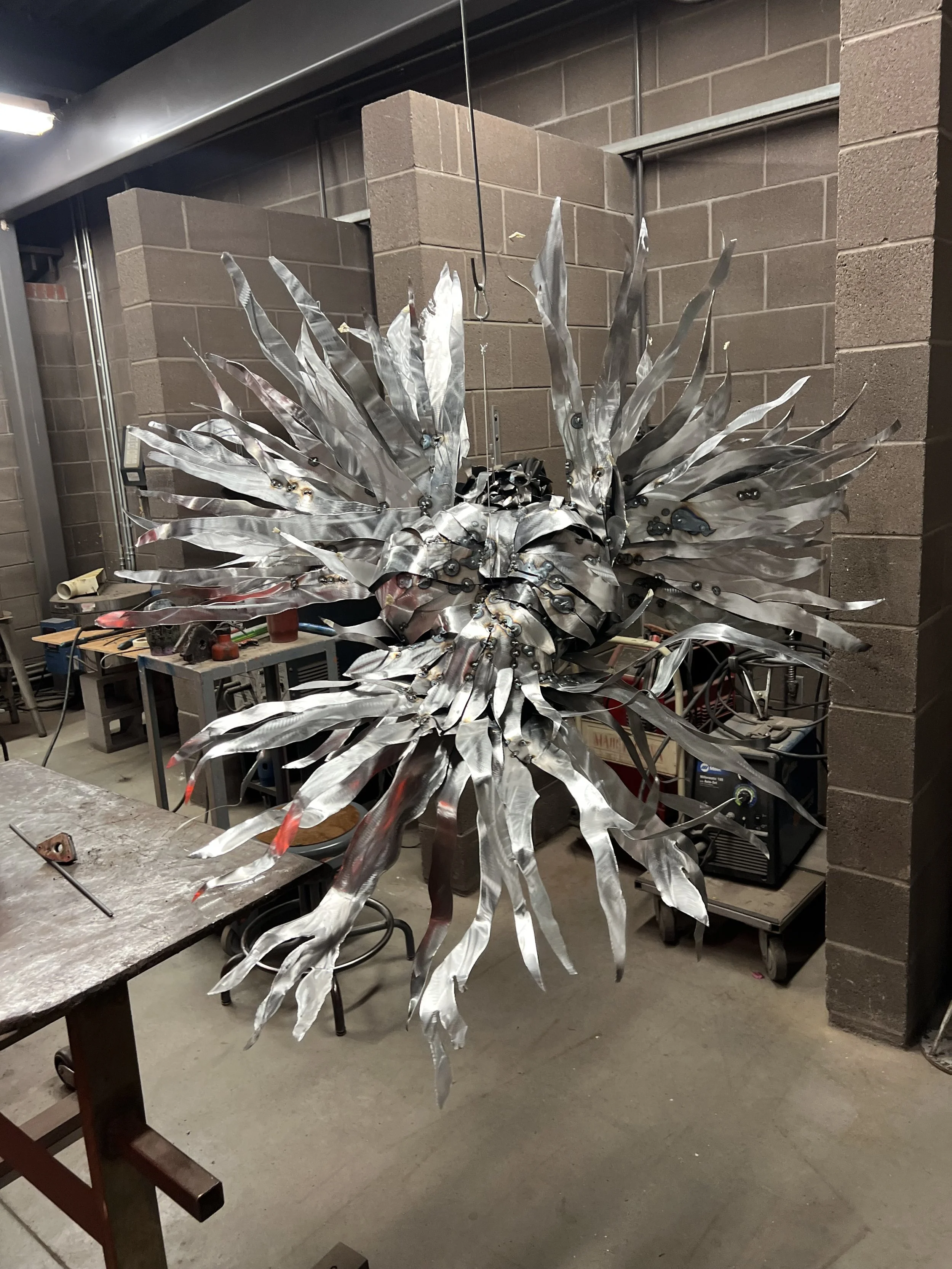 Rear view with welding completed.
