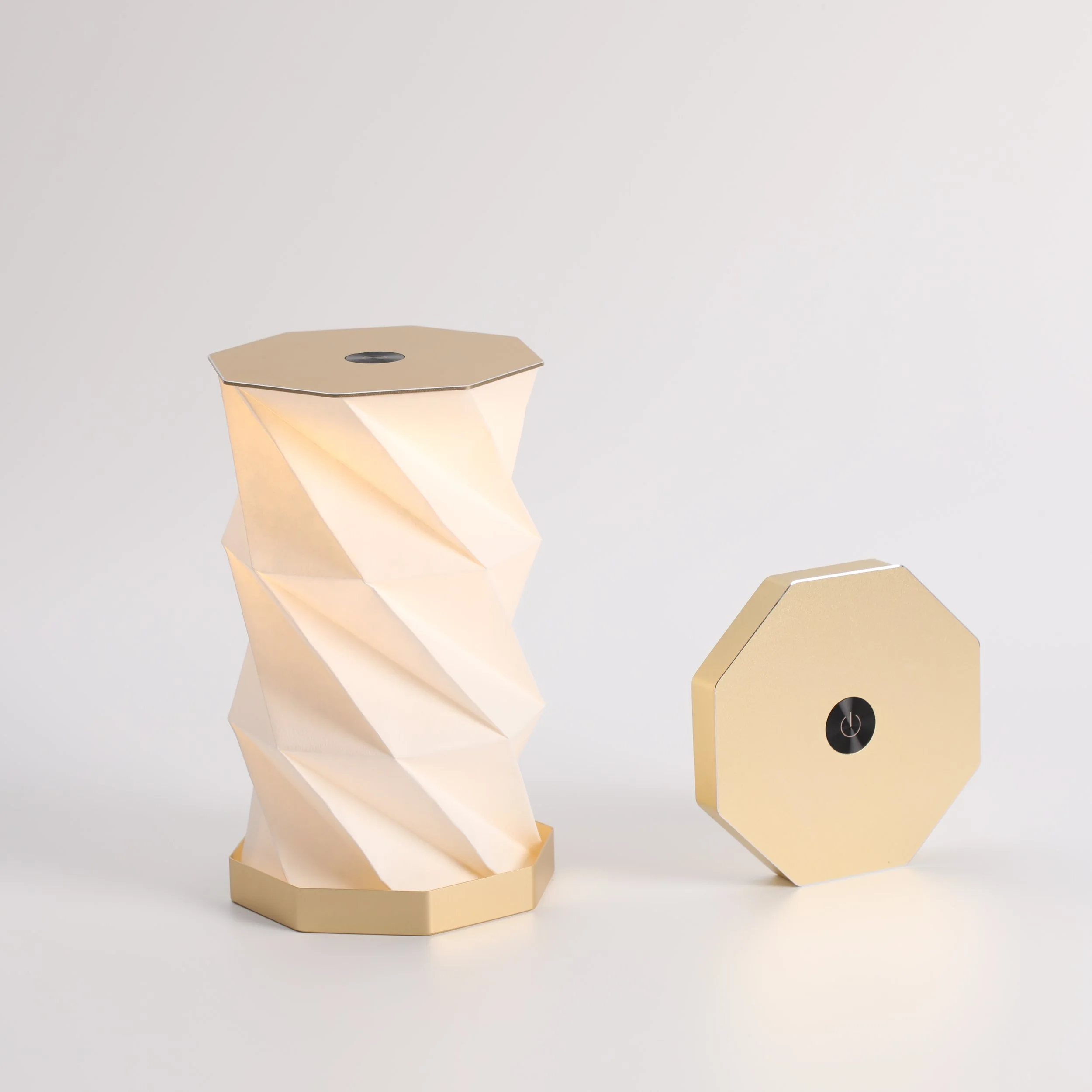Handcrafted bespoke folding lamp designed exclusively for brands, museums, hotels and cultural destinations etc