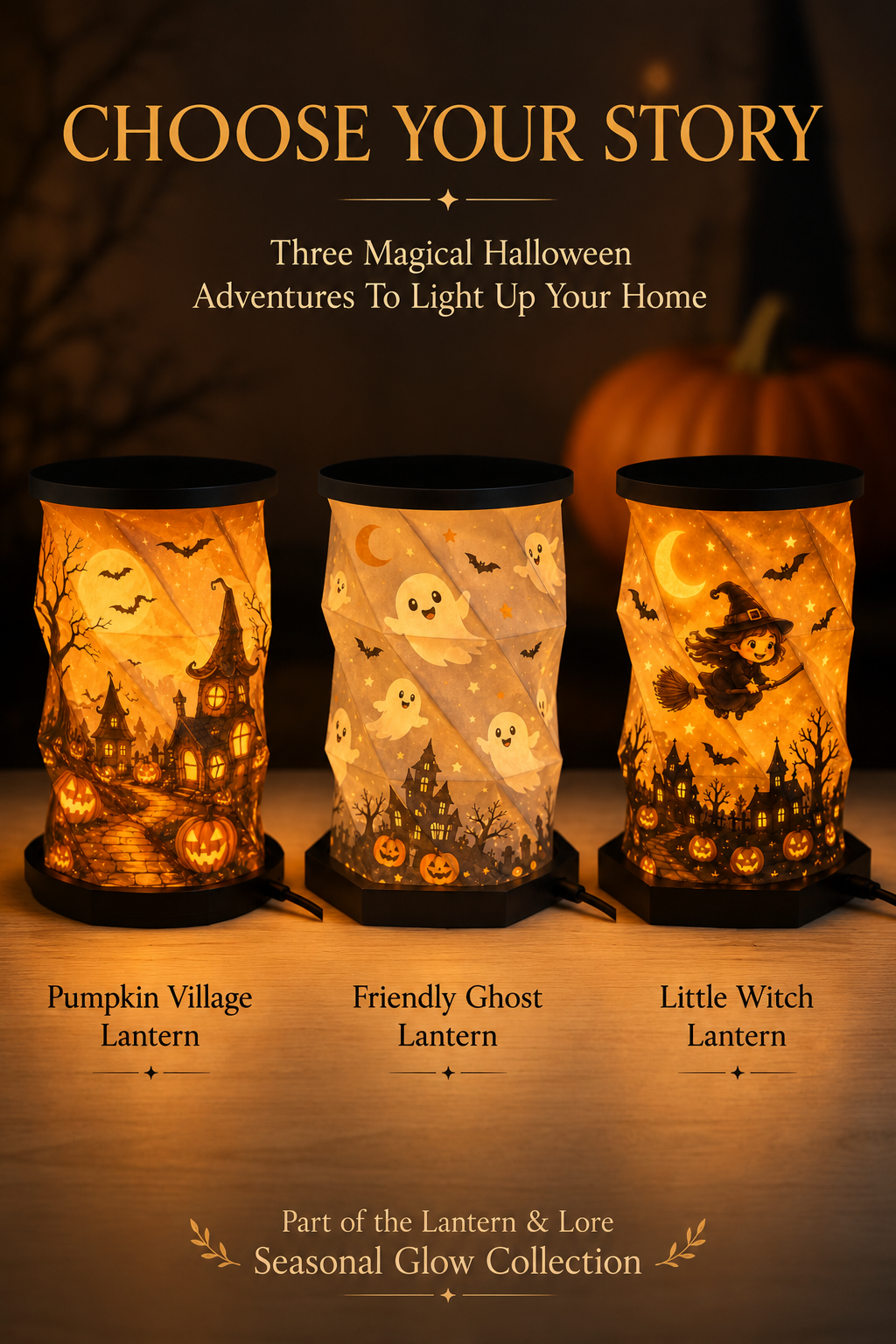 Illuminated Christmas tree folding lamp bringing warm festive ambience to the home