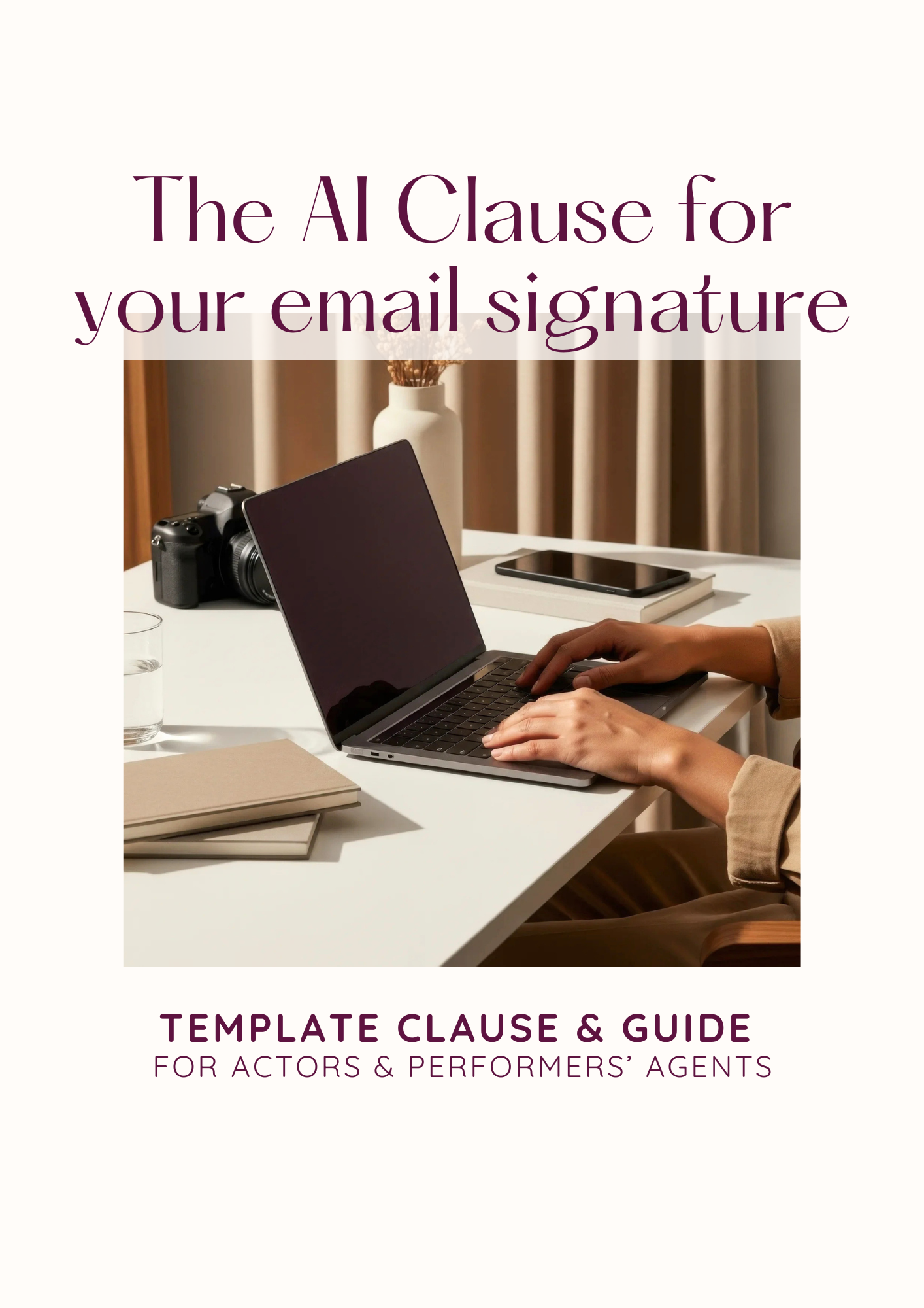 AI clause template for actors and performers agents AI protection Email deal