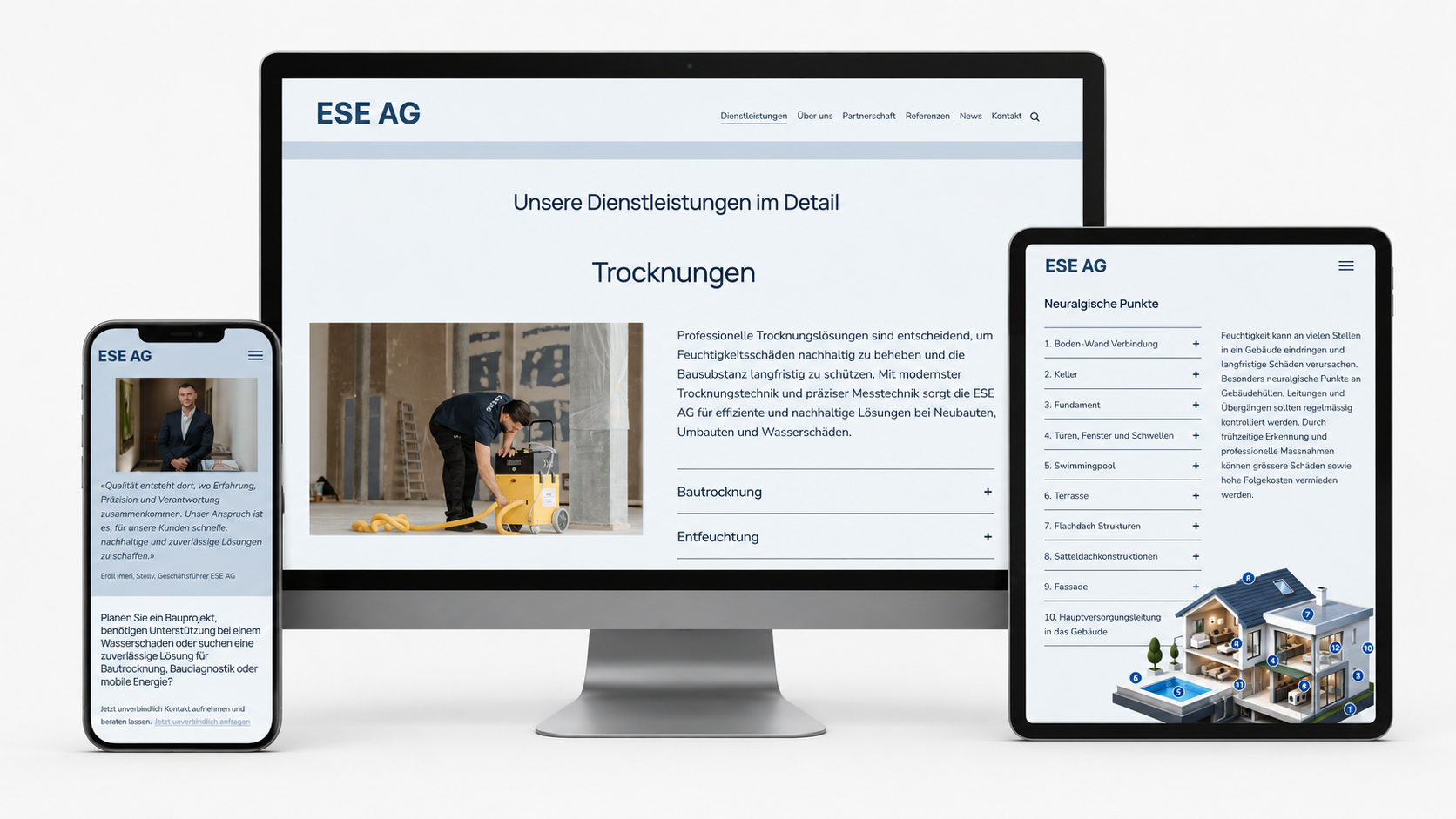 Die ESE AG präsentiert ihren neuen Webauftritt im modernen Look &amp; Feel