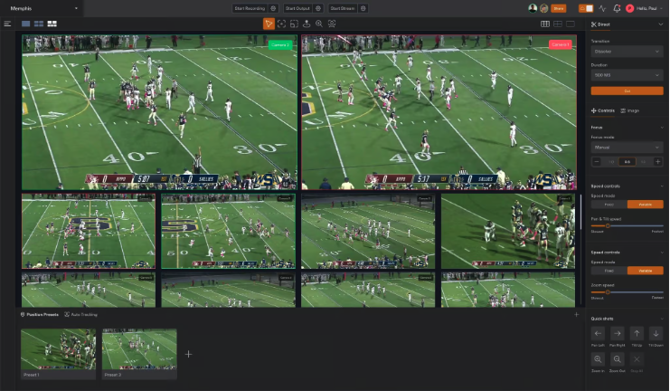 Multi-camera streaming software
