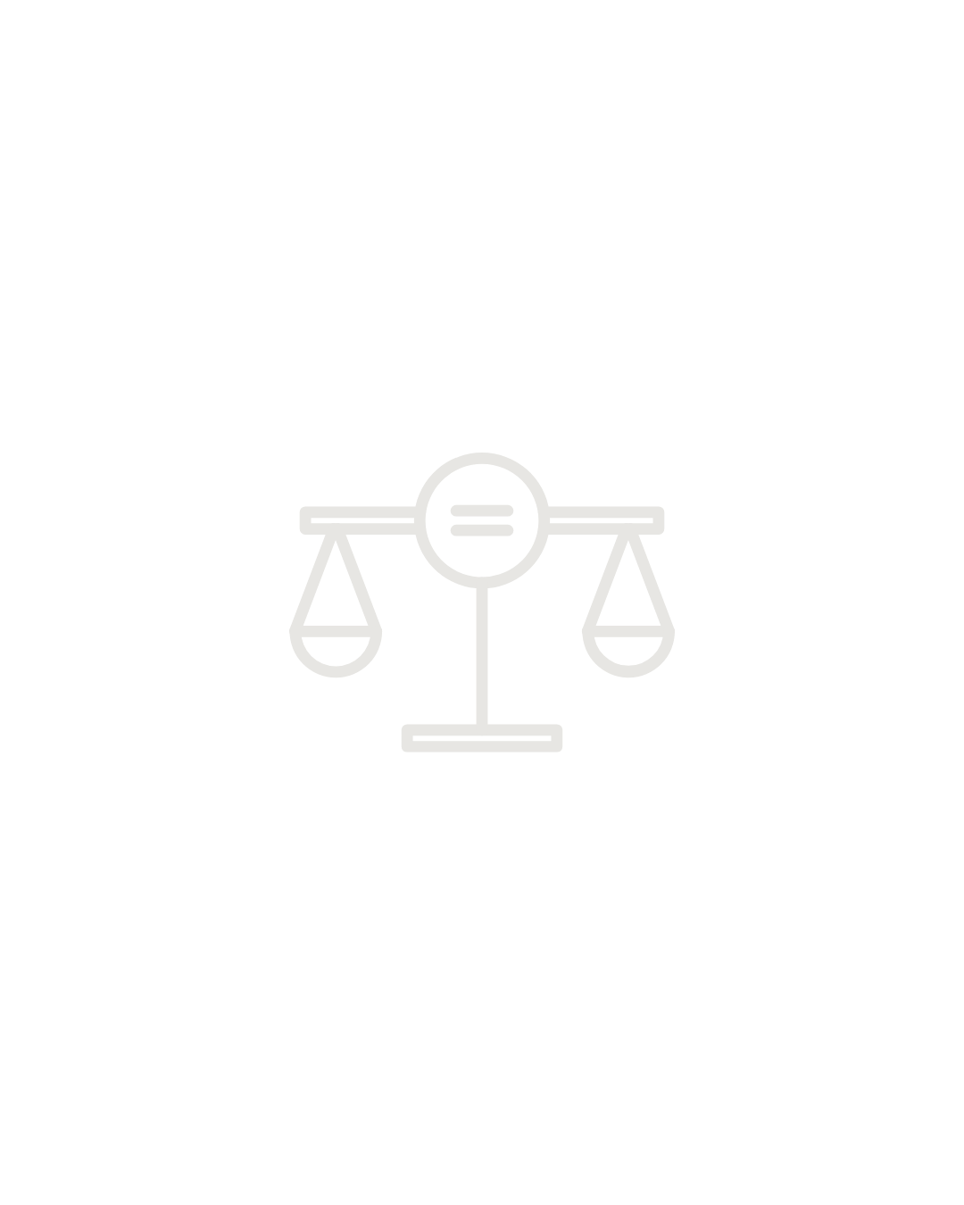 Icon of a balance scale, representing justice or law.