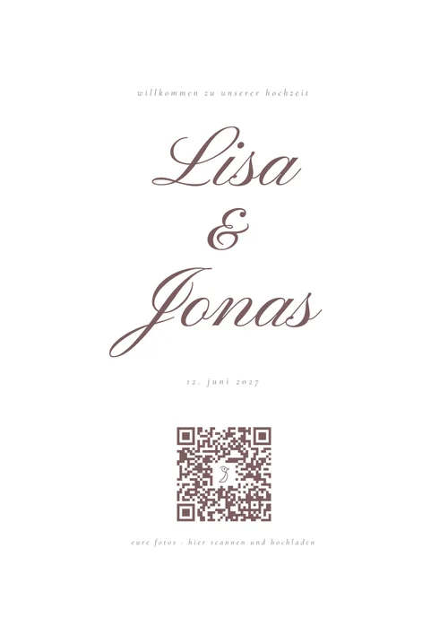 Poster mit QR-Code für das Gästealbum
