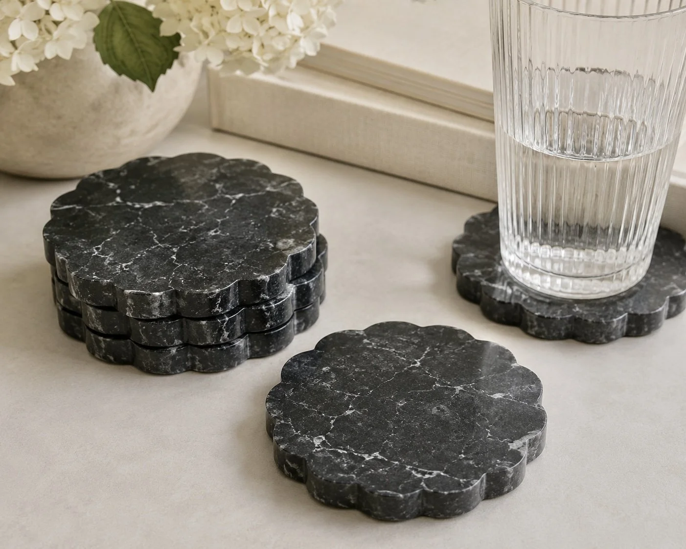 Scalloped coasters