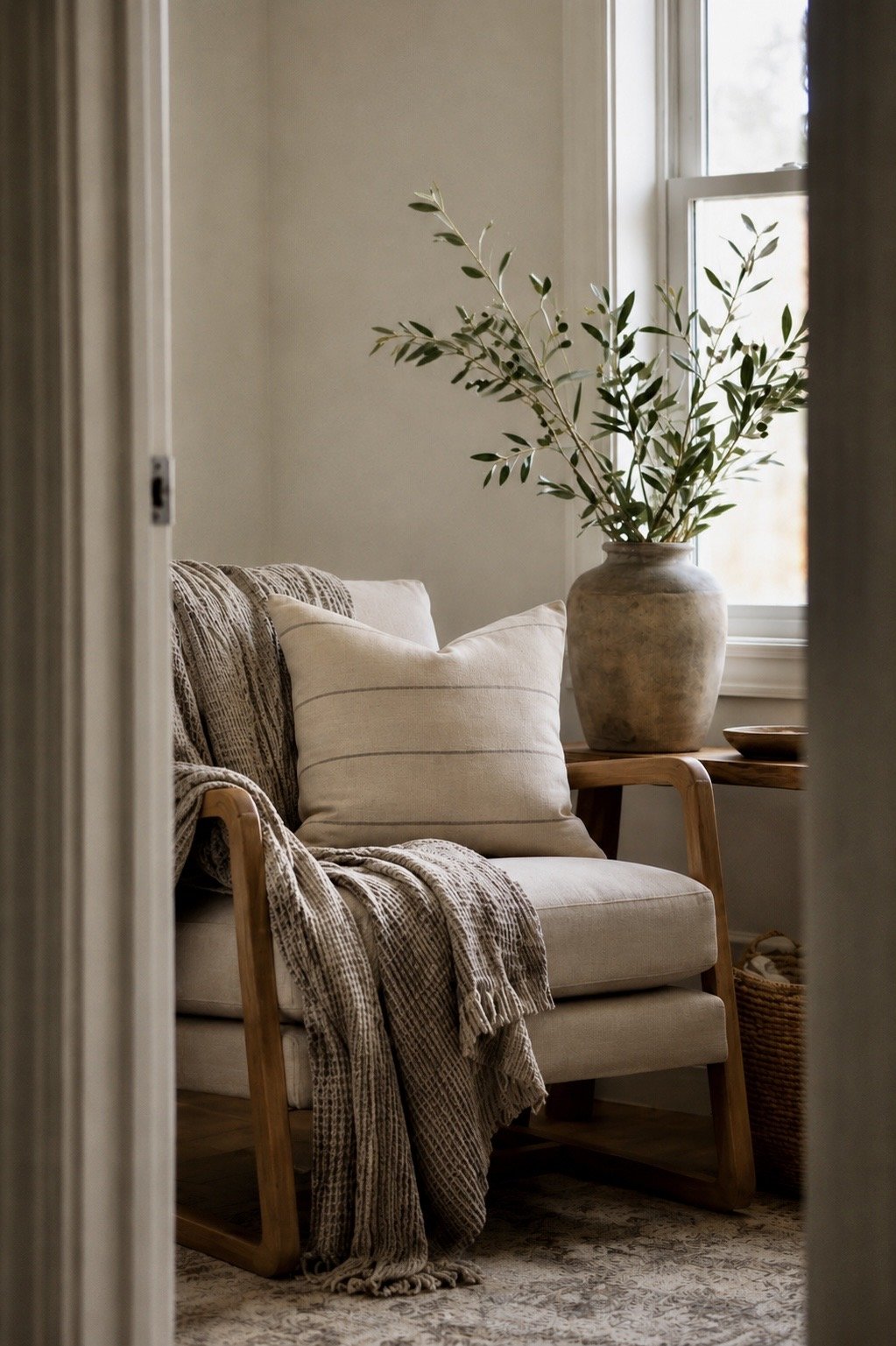 Romans striped pillow