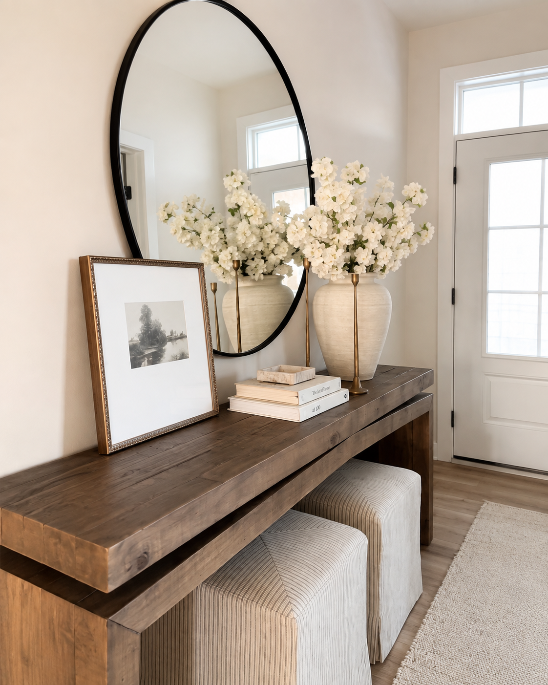 David Handcrafted Mango Wood Console Table