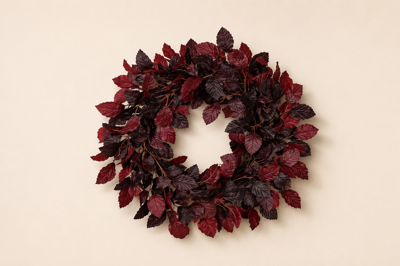 Burgundy seasonal wreath