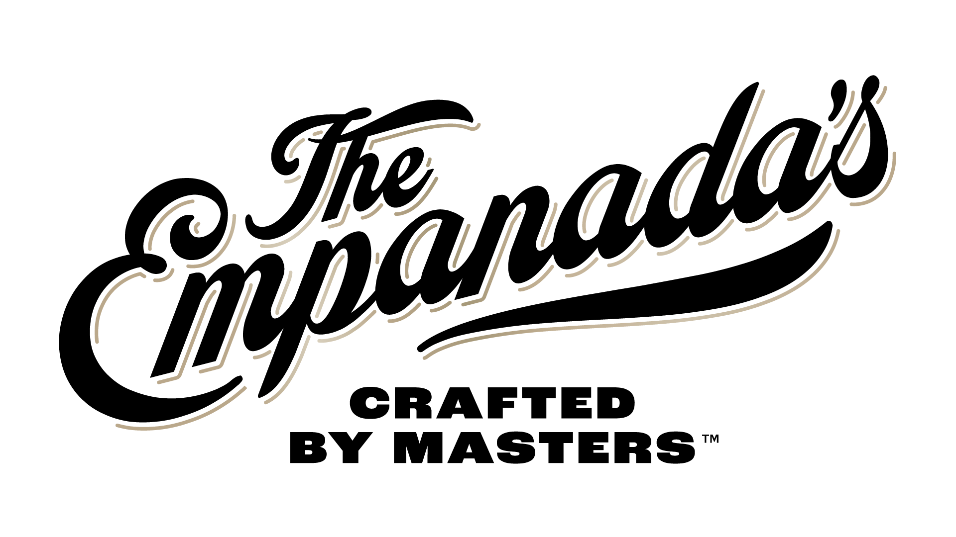 Logo with the words "The Empanada's" in cursive and "Crafted by Masters" in bold text underneath.