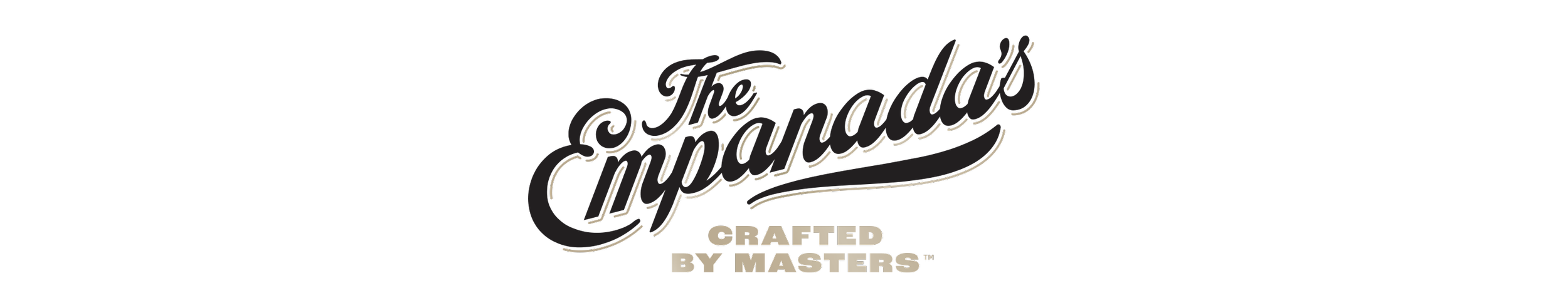 Logo with the words "The Empanada's" in cursive and "Crafted by Masters" in bold text underneath.