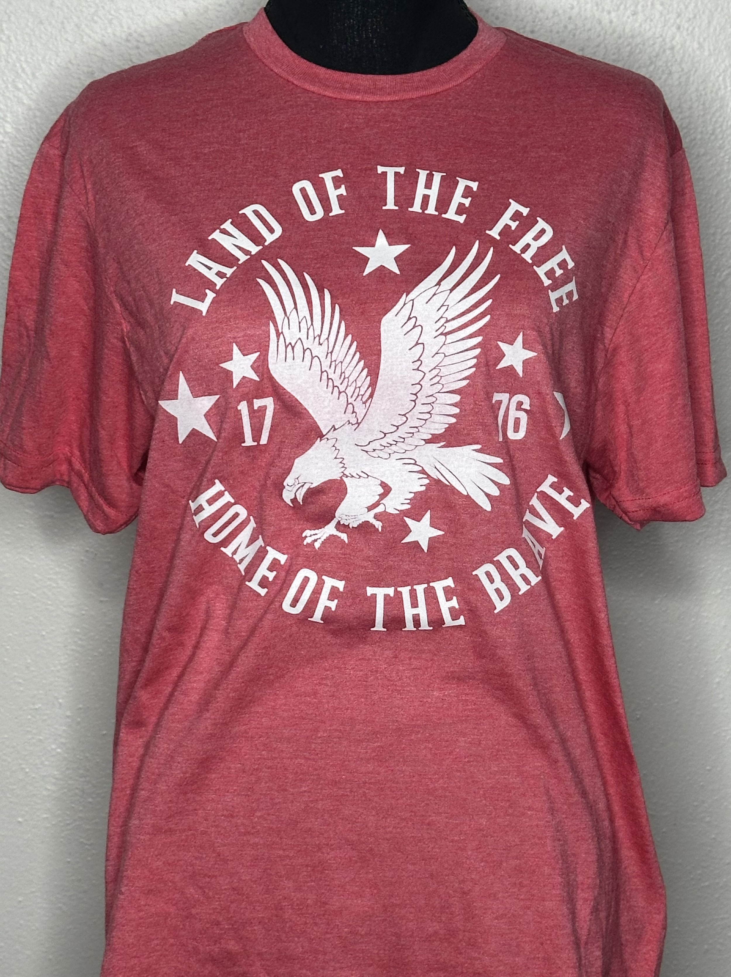 Patriotic Eagle T-Shirt - 'Land of the Free, Home of the Brave'