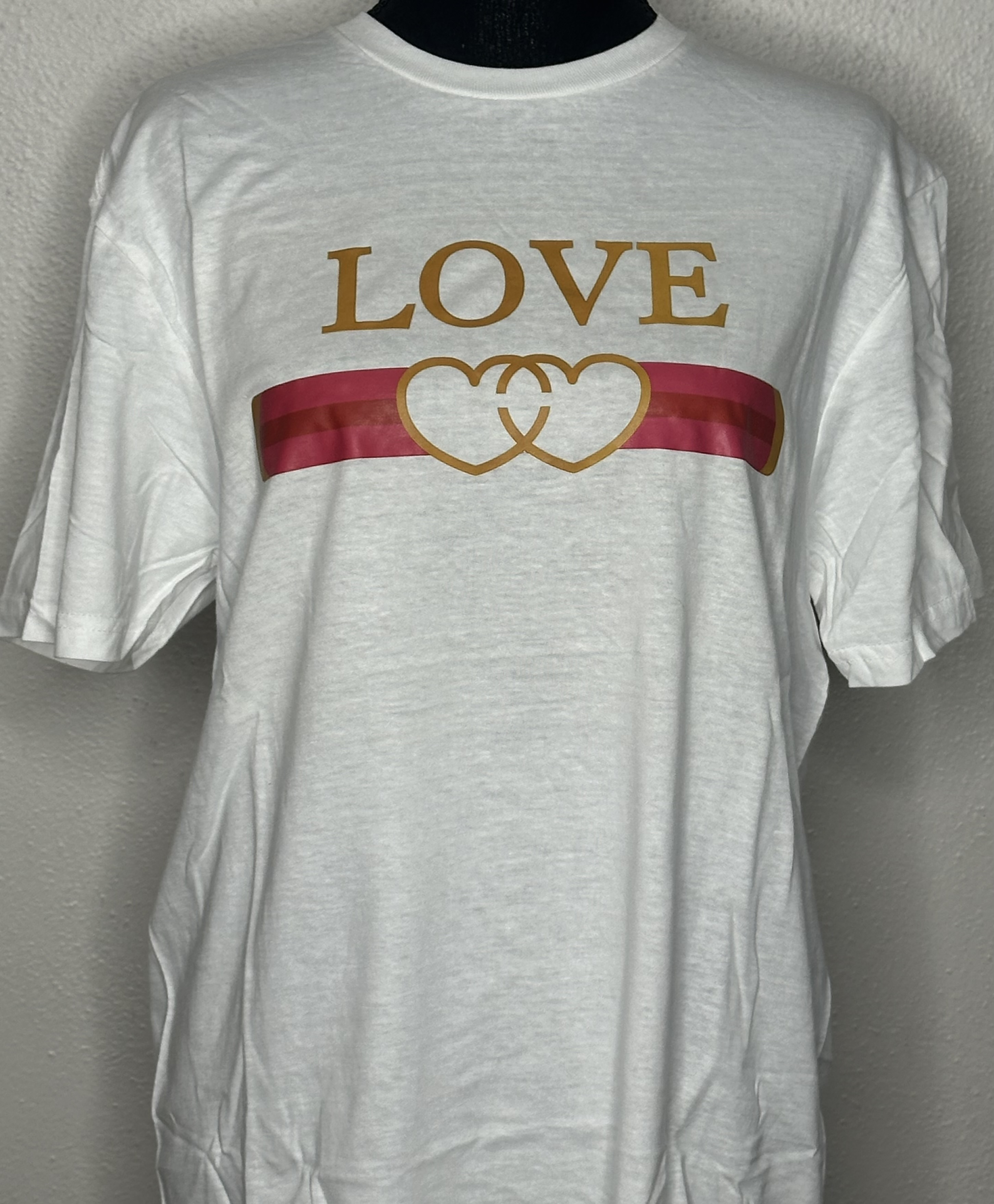 'LOVE' Graphic T-Shirt with Heart Design