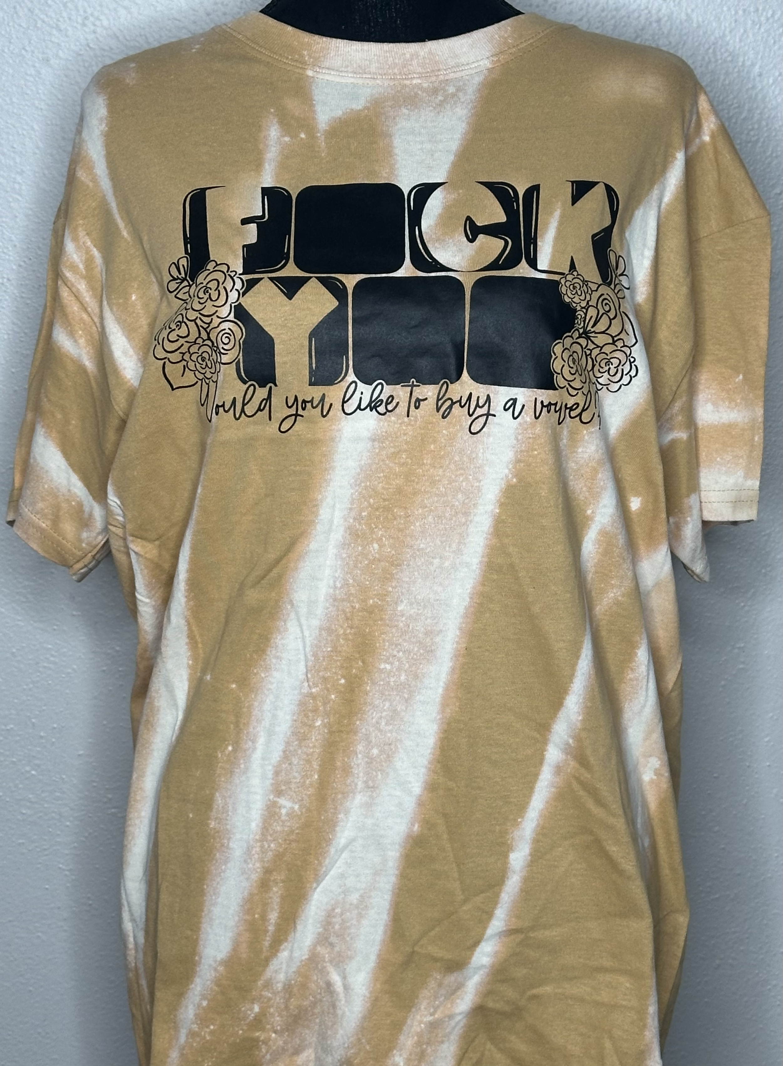 Would you like to buy a Vowel?  Tie-Dye Graphic T-Shirt